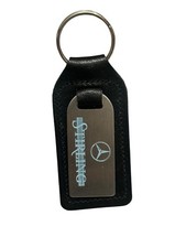GENUINE MERCEDES BENZ MAIN DEALER CAR KEY FOB KEY RING LEATHER METAL STIRLING