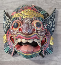 Yak Thai Demon Temple Guard Thailand Wooden Hand Carved Mask used