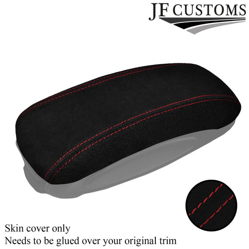 Red stitch suede - suede, skin