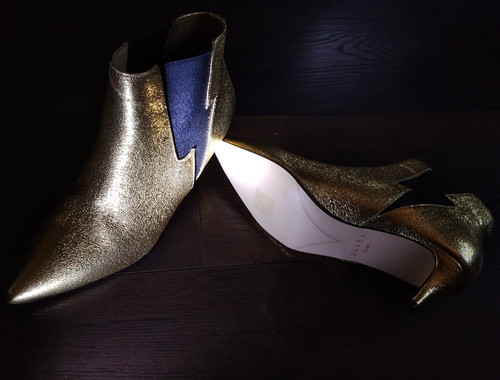 Ravel metallic gold blue - ravel, gold/blue