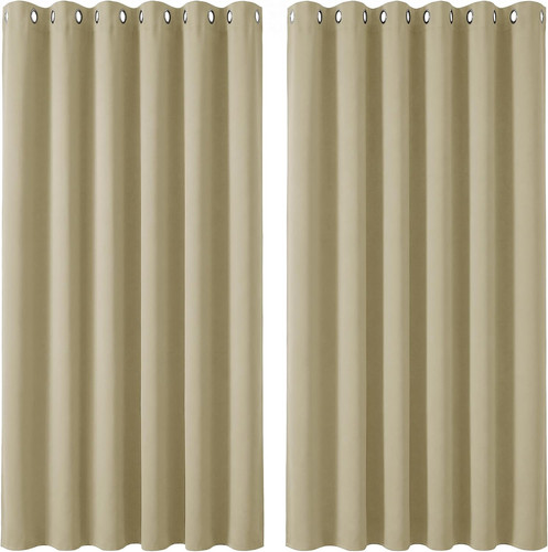 Blackout curtains 90x90 beige - curtains, 90x90"
