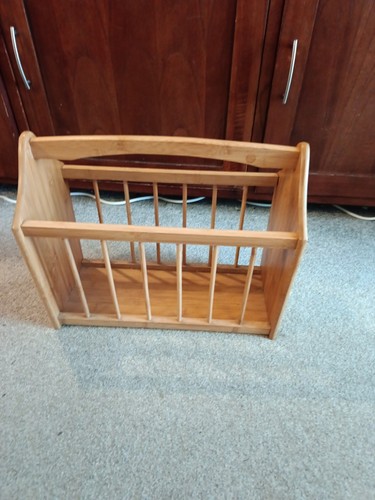 Wooden magazine rack holder - wooden,
