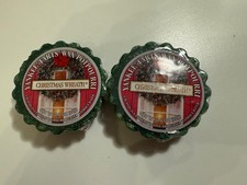 Two Yankee Candle Deerfield Label Tarts - Christmas Wreath