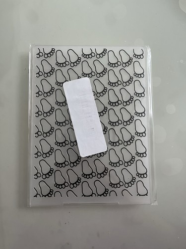 Footprint plastic embossing - footprint,