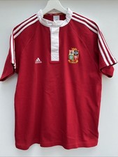 British Lions 2009 Rugby Shirt Adidas Red Short Sleeve Mens Medium M