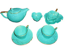 QUIRKY ART-DECO CARLTON WARE BREAKFAST TEA-SET AUSTRALIAN LEAF DESIGN PERFECT