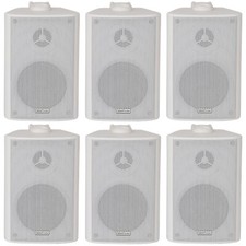 6x 60W 2 Way White Wall