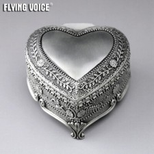 Vintage Alloy Heart Music Box