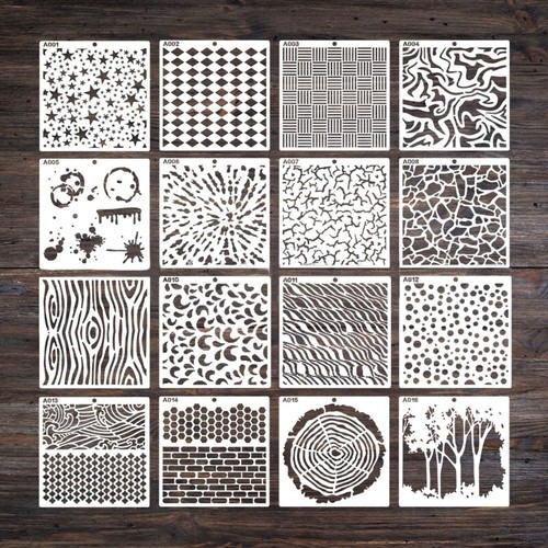 16pcs art drawing stencils set - drawing,