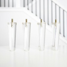 Furniture Legs Set of 4, Premium 6 inch Acrylic Mid Century Replacement Feet