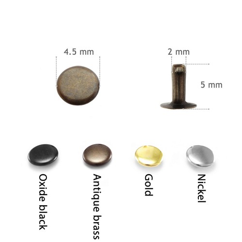 Single cap rivets - single, 11