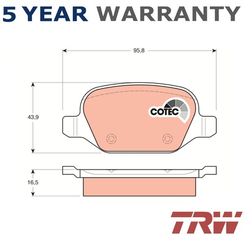 Trw rear brake pads - trw,