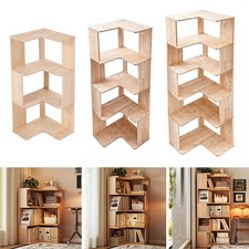 Wood Corner Bookcase Shelving