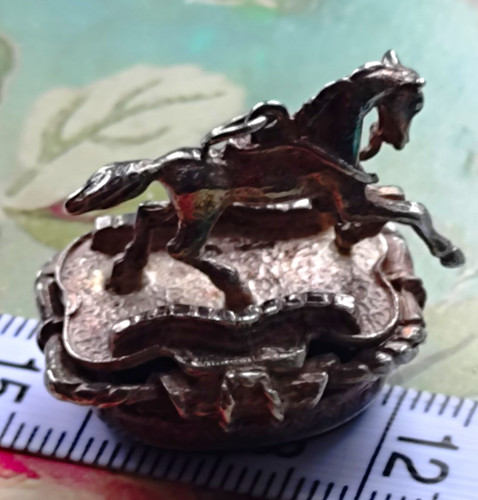 Vintage solid silver horse and - vintage,