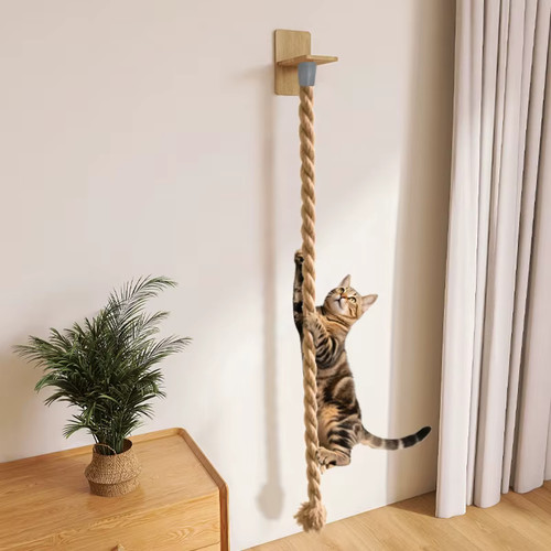 Wall mounted cat scratcher - cat,