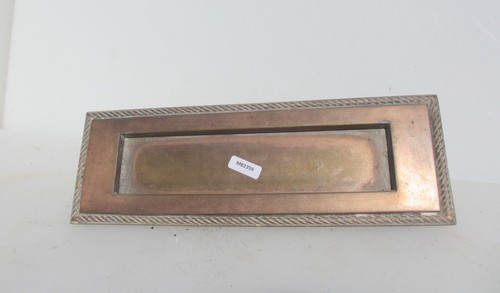 Vintage brass letterbox letter - letterbox,