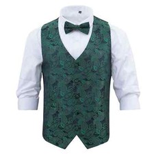Navy & Green Woven Paisley