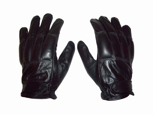 Black leather padded - black,