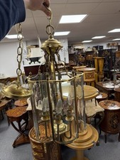 Large French Brass & Curved