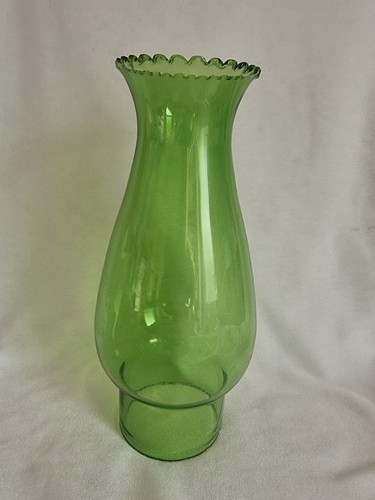 Bottle green glass hurricane - hurricane,