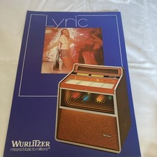 Wurlitzer  Lyric. Juke Box Advert / Flyer Original - A4