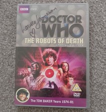 Doctor Who The Robots of Death DVD Autograph Signed Louise Jameson & Tom Baker