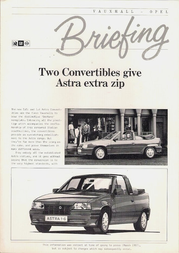 Vauxhall astra convertible - vauxhall,