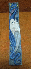 J.D. Dollen Incense Burner Wizard Dragon 2001    Resin