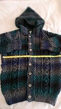 Hand knitted chunky hoody - chunky,