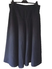 TOAST linen blend Midi Skirt Size 14 Navy Blue Utility Style