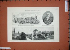 Old Antique Print 1889 Mayor