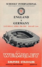 ENGLAND v West Germany (Schools International @ Wembley) 1964