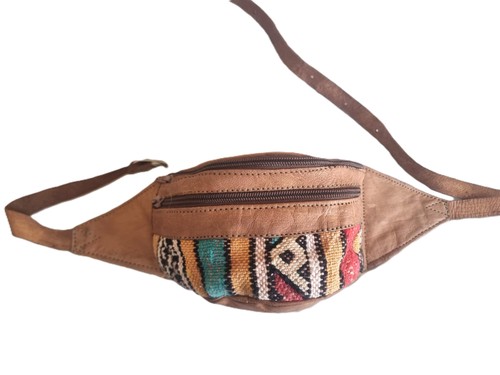 Handmade leather kilim belt - handmade,