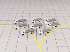 8x REFUELLING FUEL TRUCKS US Style Airport GSE Service Vehicles 1:400 Scale