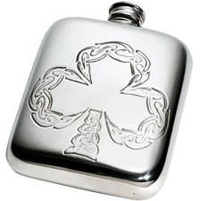 4oz Pewter Flask Large Celtic