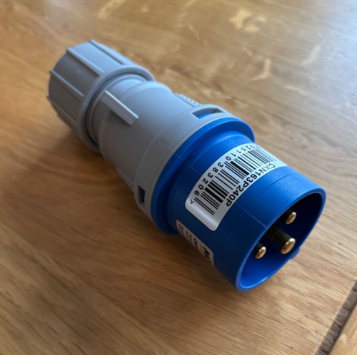Pin blue commando plug - 3, 240v