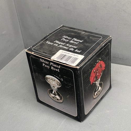 Vintage silver plated posy - silver,