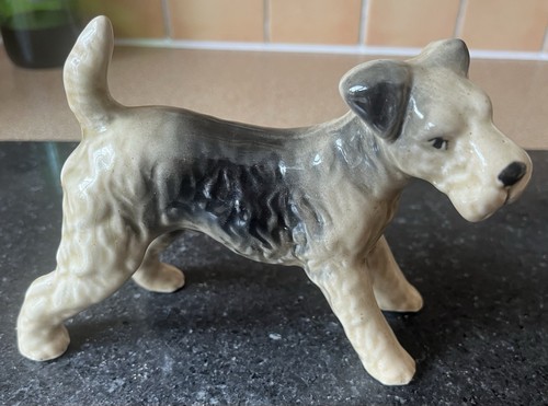 Wire fox terrier dog figurine - wire,