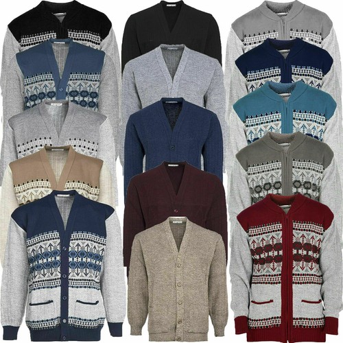 Mens cardigan grandad argyley - mens,