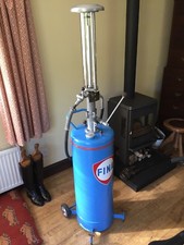 A VINTAGE 1961 PETROL FUEL PUMP BOWSER FINA 'JURGENS & WAYNE EINBECK' MOVIE PROP