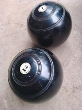 Set Of  2 Woods Lawn Bowls.