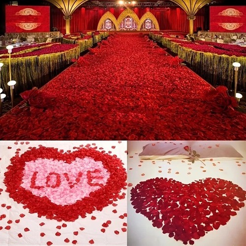 Silk rose petals - petals, artificial