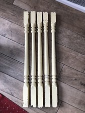 5 x Antique Pine Victorian staircase spindles