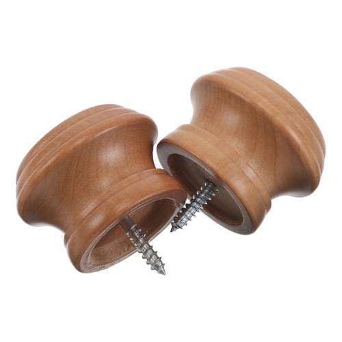 2pcs curtain rod end wooden - 2pcs,