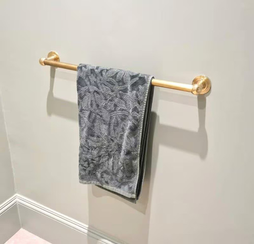 Rustic brass towel - rustic, rail