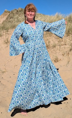 Long dress maxi blue - , cotton