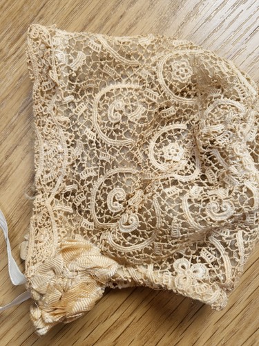 Antique victorian lace bonnet - victorian,
