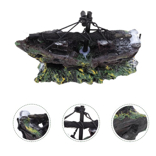 Aquarium decoration shipwreck - decoration,