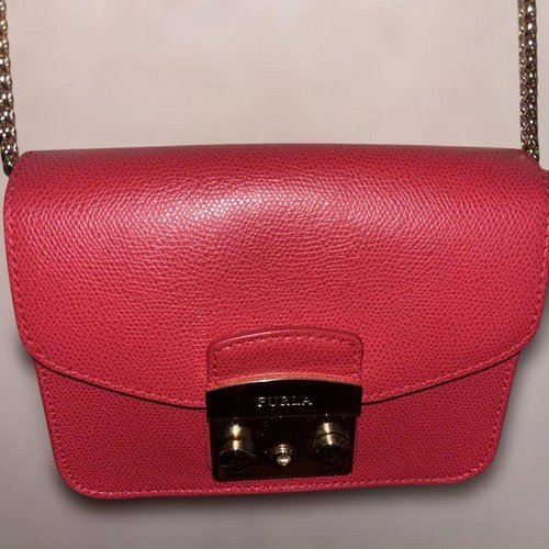 Furla red leather - furla, shoulder