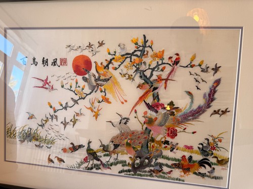 Large vintage chinese - chinese, silk